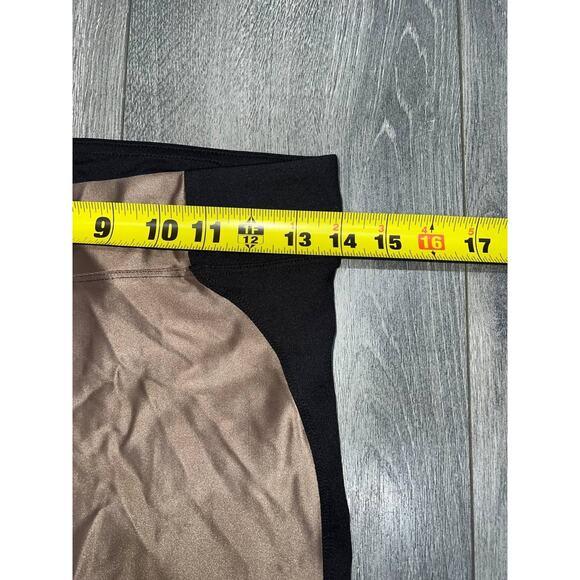 Koral Black & Caramel Nylon Preppy Leggings Size Large A003156 - Picture 3 of 6